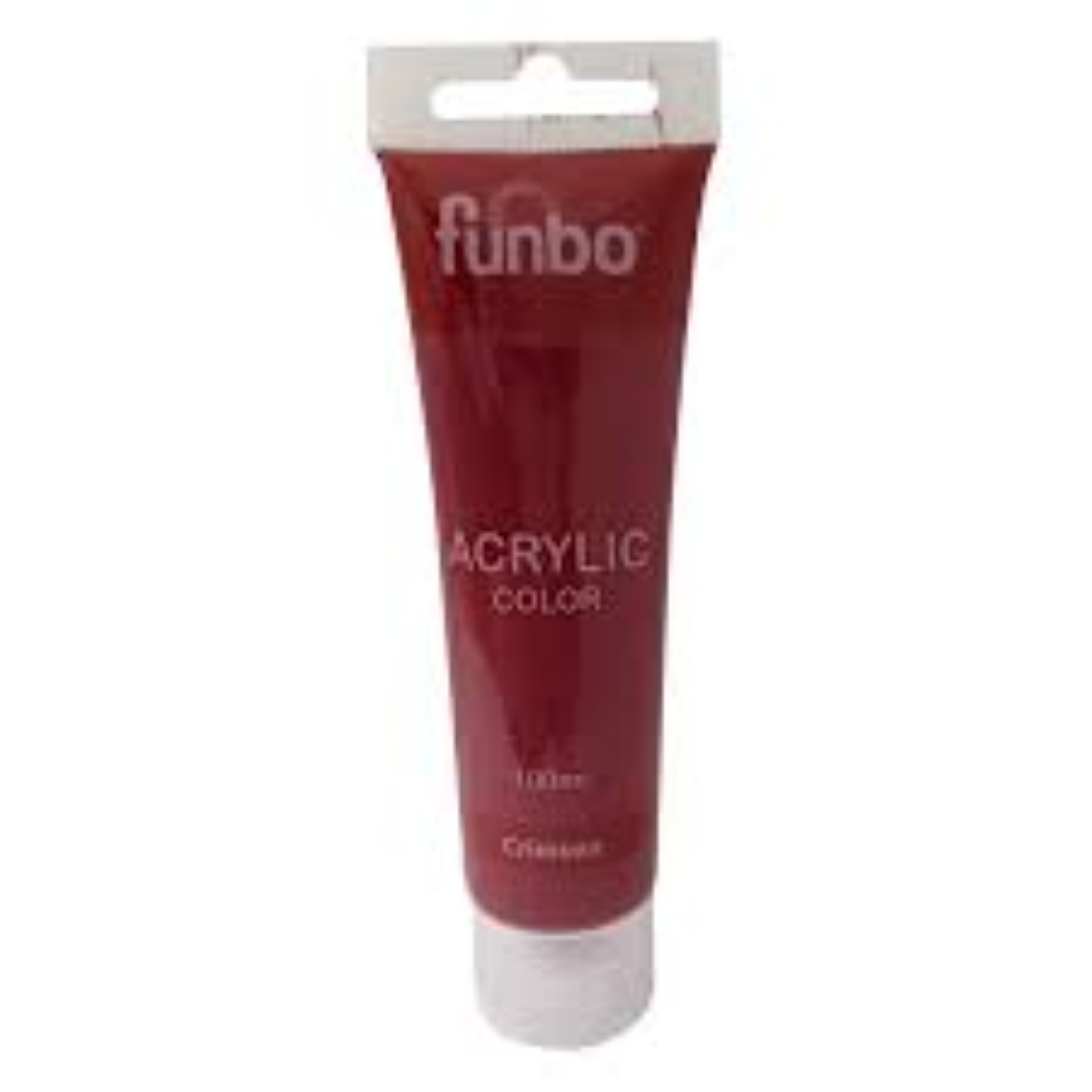 Funbo Acrylic TUBE 100ml 01 CRIMSON FO-AC-100-001